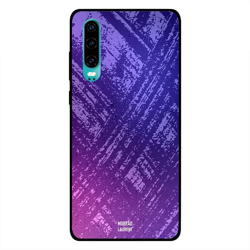 

Moreau Laurent Huawei P30 Mobile Phone Back Cover, Pink & Blue Texture