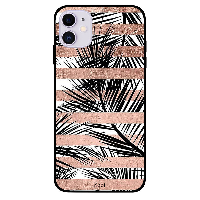 

Zoot Apple iPhone 11 Mobile Phone Back Cover, Brown White Stripes