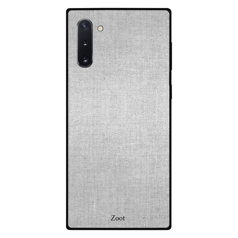 

Zoot Samsung Note 10 Mobile Phone Back Cover, Grey Cloth Pattern