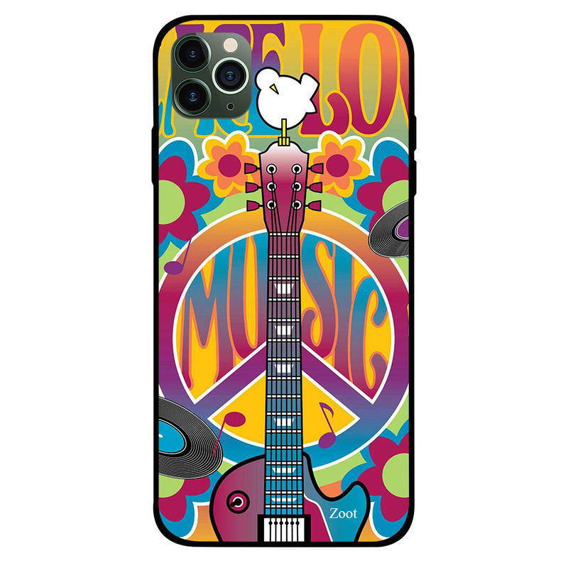

Zoot Apple iPhone 11 Pro Mobile Phone Back Cover, Peace Guitar