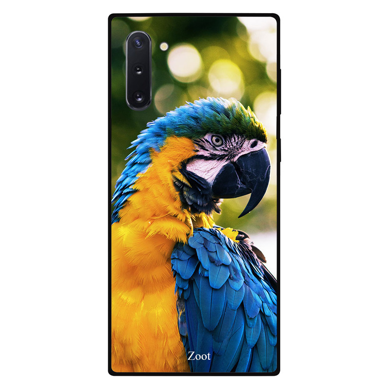 

Zoot Samsung Note 10 Mobile Phone Back Cover, Yellow Blue Parrot