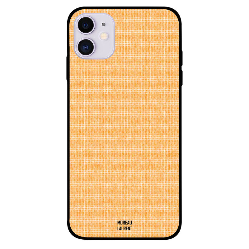 

Moreau Laurent Apple iPhone 11 Mobile Phone Back Cover, Briks Texture Pattern