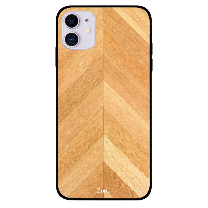 

Zoot Apple iPhone 11 Mobile Phone Back Cover, Wooden Light Horizental Lines