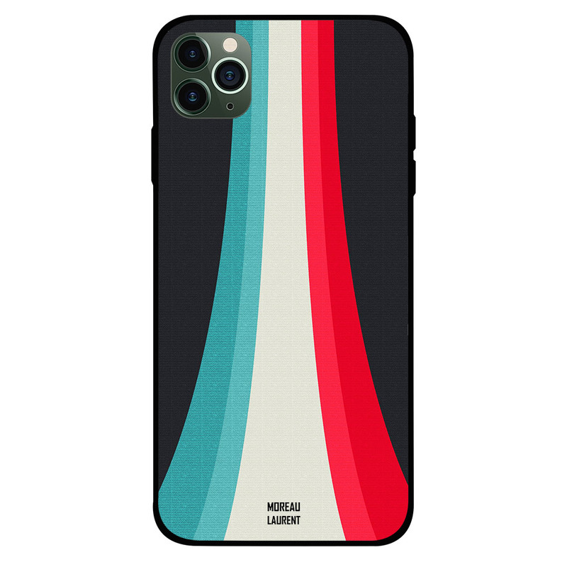 

Moreau Laurent Apple iPhone 11 Pro Mobile Phone Back Cover, Light Blue White Red Way Pattern