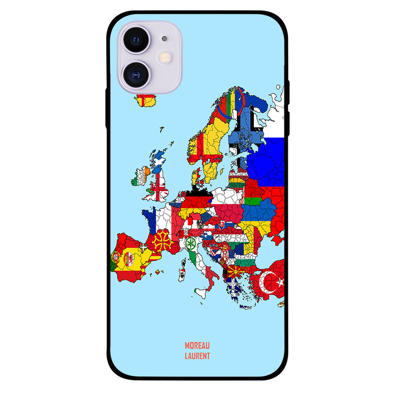 

Moreau Laurent Apple iPhone 11 Mobile Phone Back Cover, Colorful Europe Map
