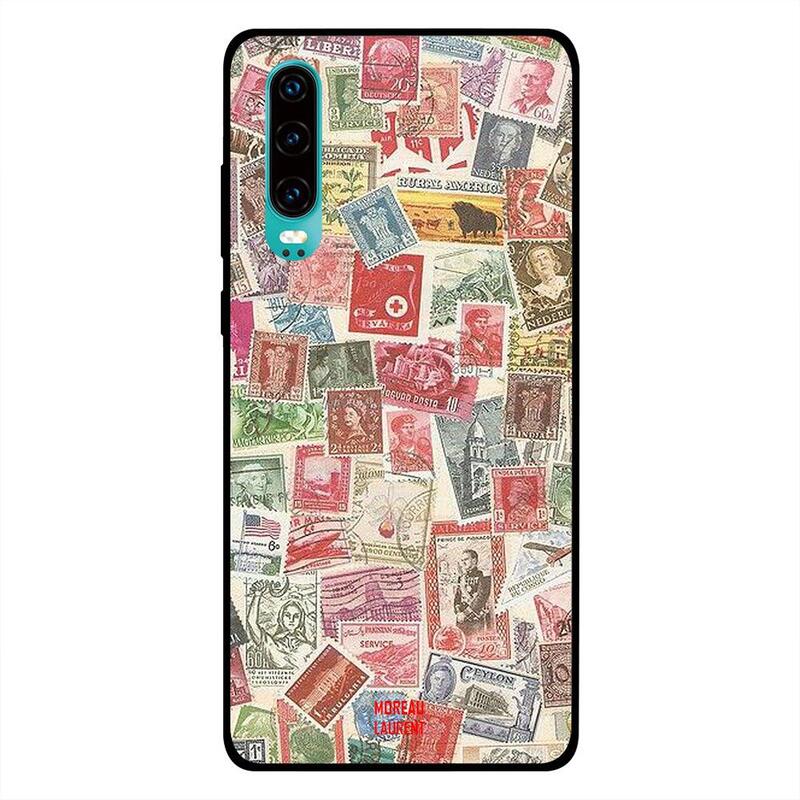 

Moreau Laurent Huawei P30 Mobile Phone Back Cover, Stamp Tickets Collection