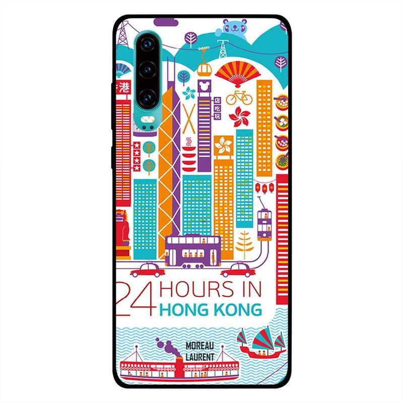 

Moreau Laurent Huawei P30 Mobile Phone Back Cover, 24 Hours in Hong Kong