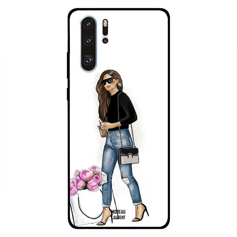 

Moreau Laurent Huawei P30 Pro Mobile Phone Back Cover, Stylish Walking Girl