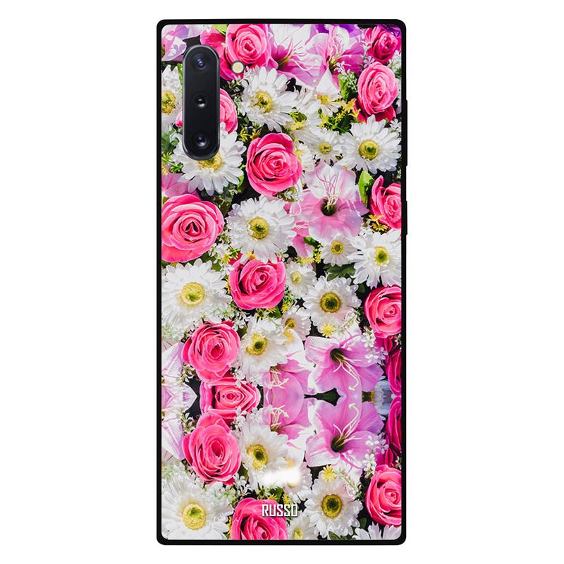

Russo Samsung Note 10 Mobile Phone Back Cover, Pink And White Flowers
