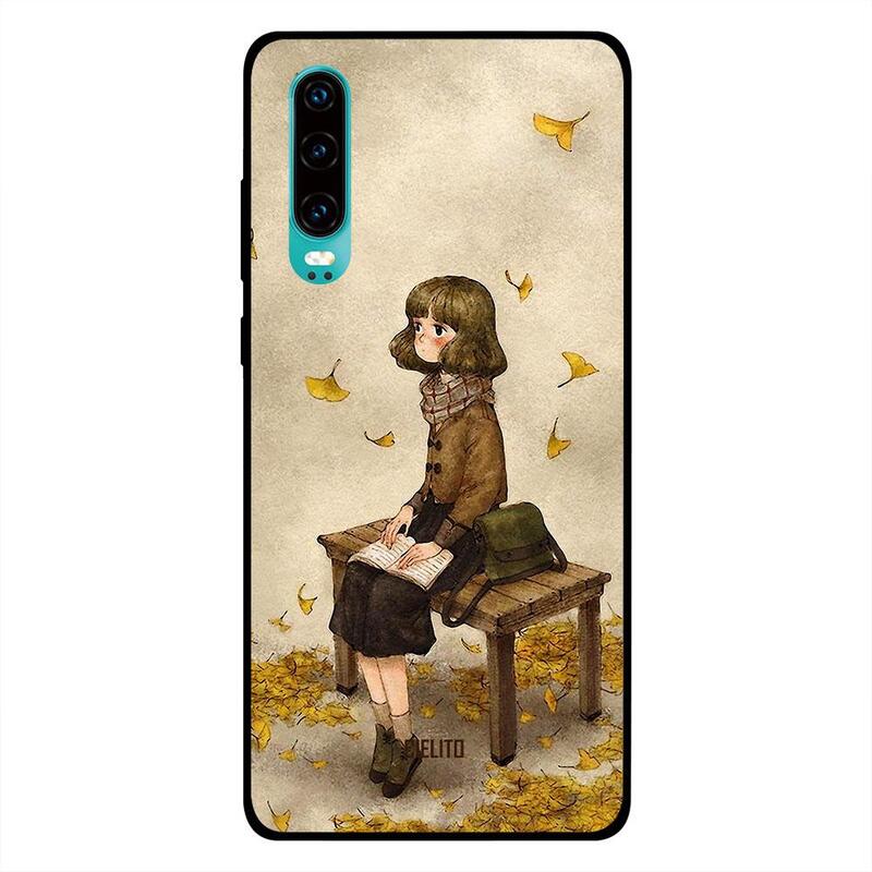 

Cielito Huawei P30 Mobile Phone Back Cover, Sitting Girl Painting