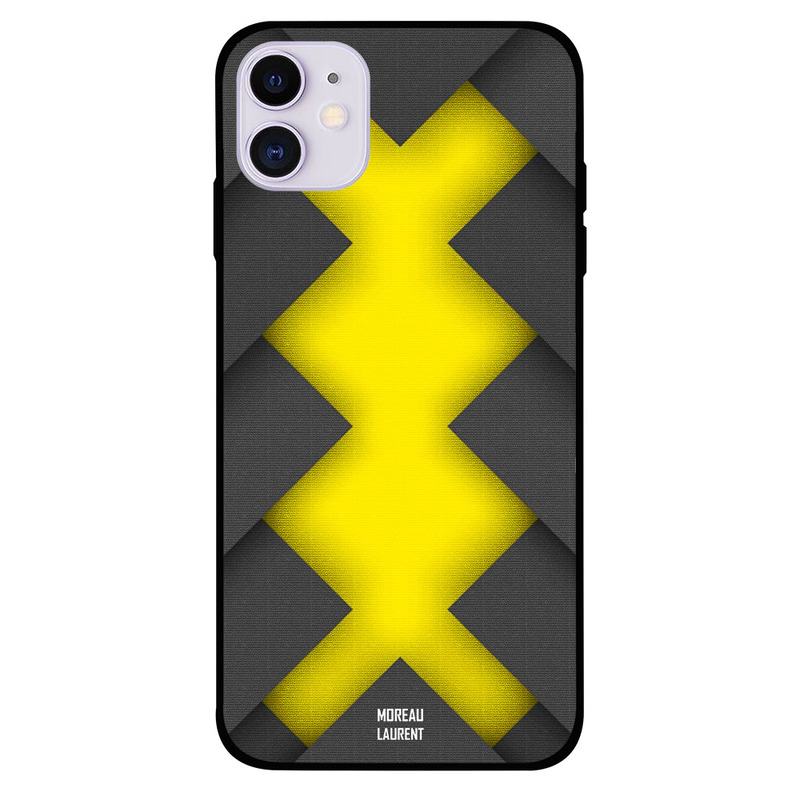 Moreau Laurent Apple iPhone 11 Mobile Phone Back Cover, Middle Full Yellow Pattern