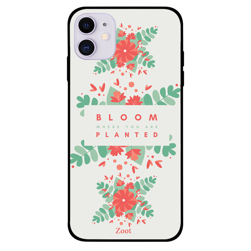 

Zoot Apple iPhone 11 Mobile Phone Back Cover, Bloom Where You Are Planted