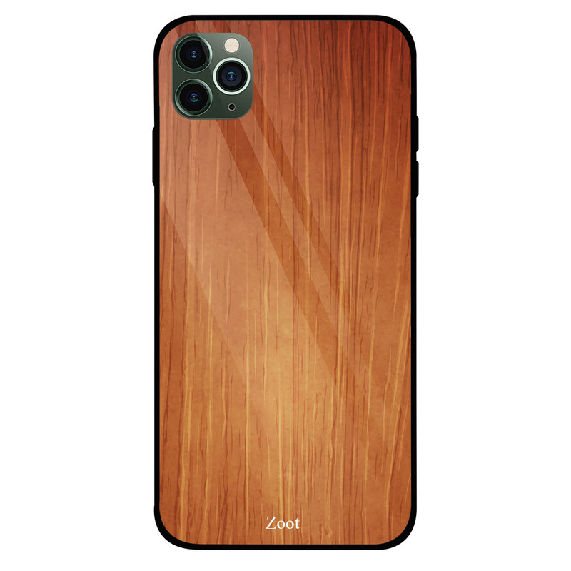 

Zoot Apple iPhone 11 Pro Mobile Phone Back Cover, Wooden Plain Orange Brown
