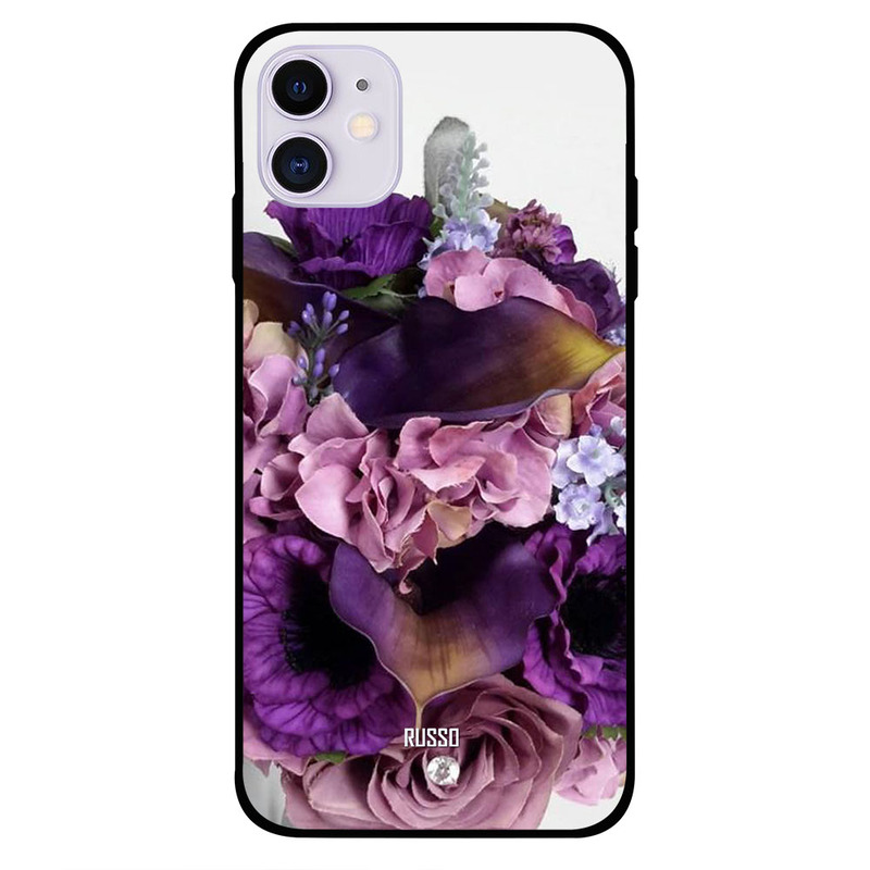 

Russo Apple iPhone 11 Mobile Phone Back Cover, Purple Bouquet