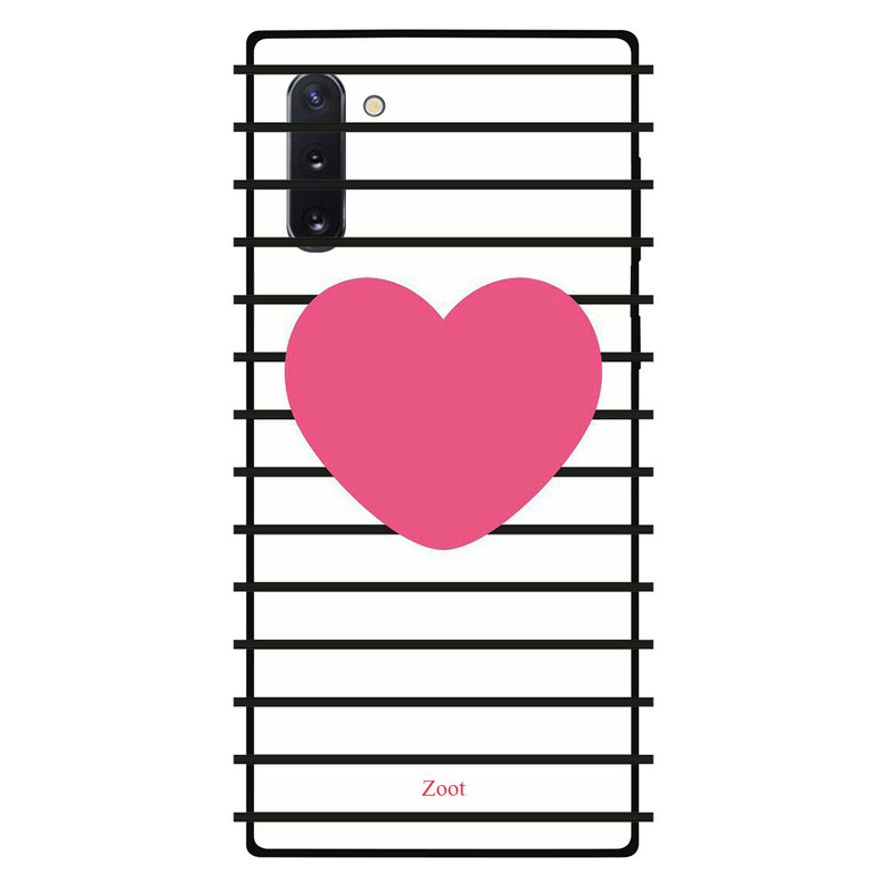

Zoot Samsung Note 10 Mobile Phone Back Cover, Pink Heart Stripes