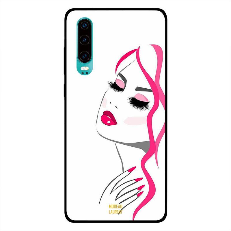 

Moreau Laurent Huawei P30 Mobile Phone Back Cover, Girl Side Look Eyes