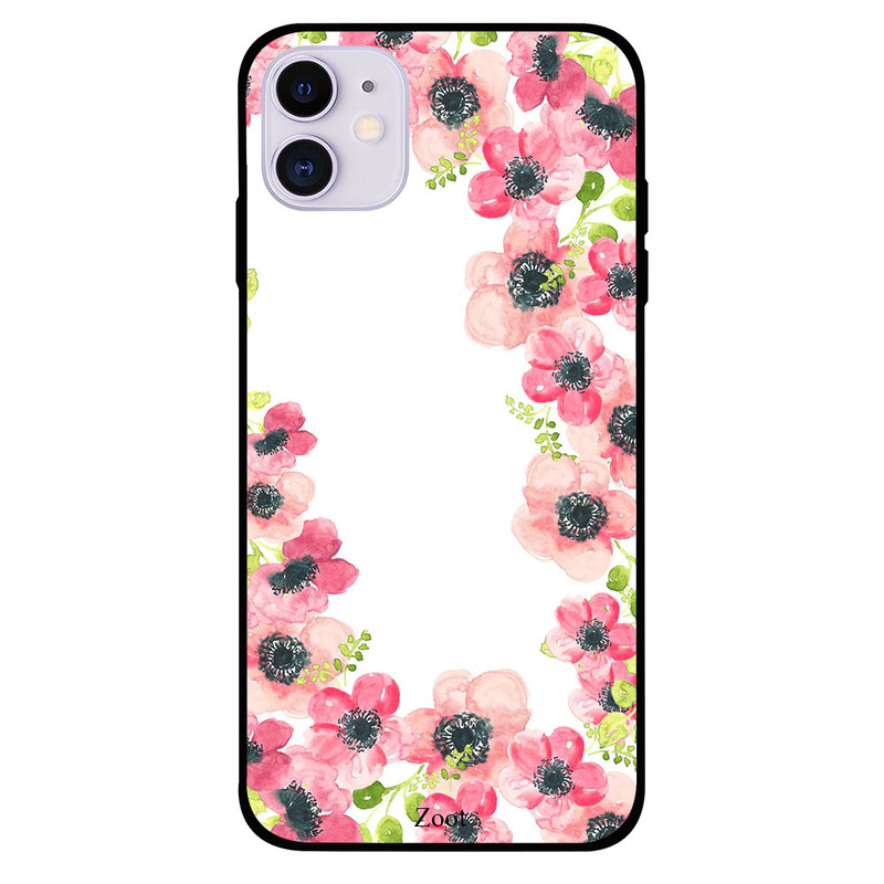 

Zoot Apple iPhone 11 Mobile Phone Back Cover, Pink Flowers Pattern