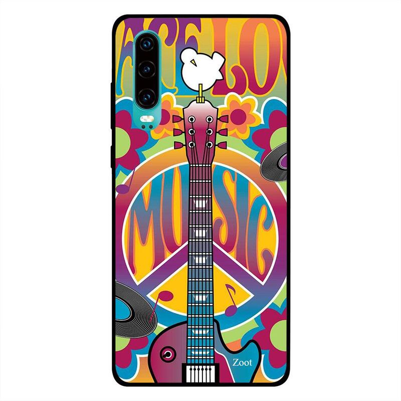 

Zoot Huawei P30 Mobile Phone Back Cover, Peace Guitar