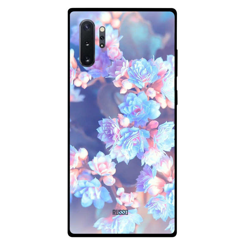 

Russo Samsung Note Plus Mobile Phone Back Cover, Blue Sparkling Circles