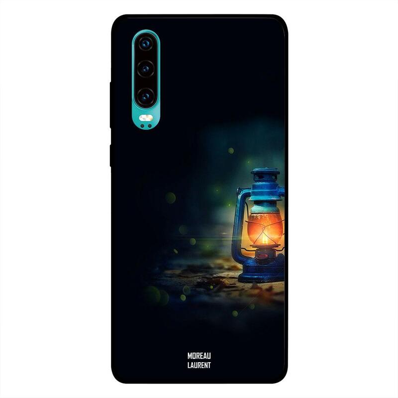 

Moreau Laurent Huawei P30 Mobile Phone Back Cover, Lamp on Right Side at Dark