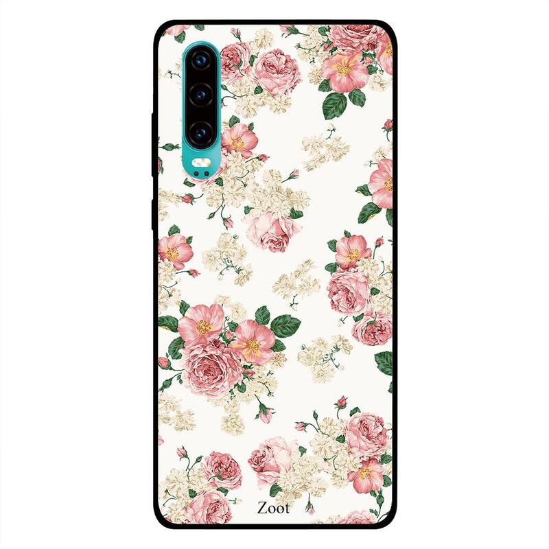 

Zoot Huawei P30 Mobile Phone Back Cover, Peach Roses