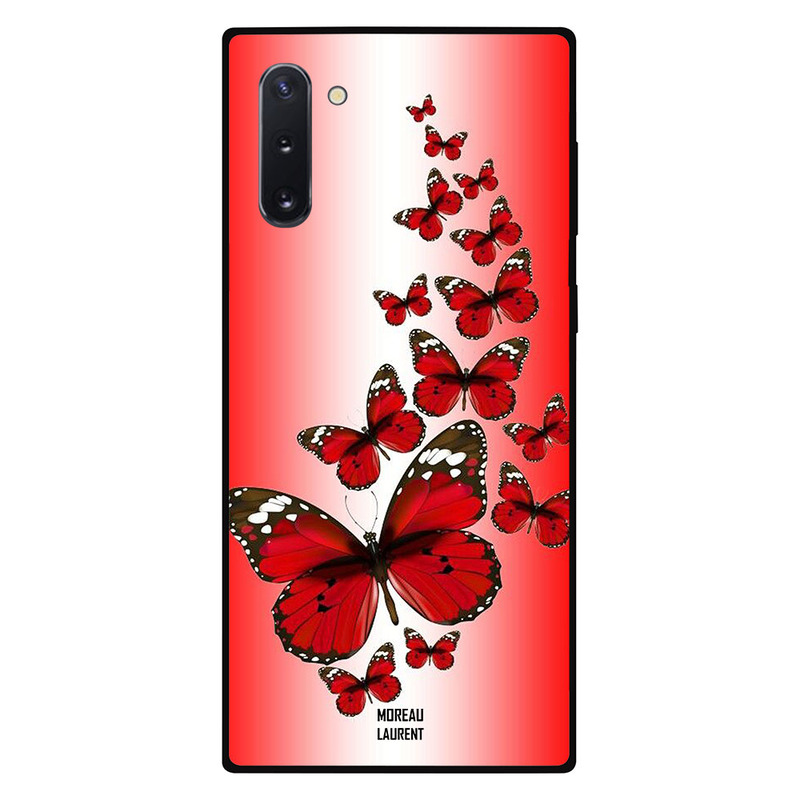 

Moreau Laurent Samsung Note 10 Mobile Phone Back Cover, Red Flying Butterflies