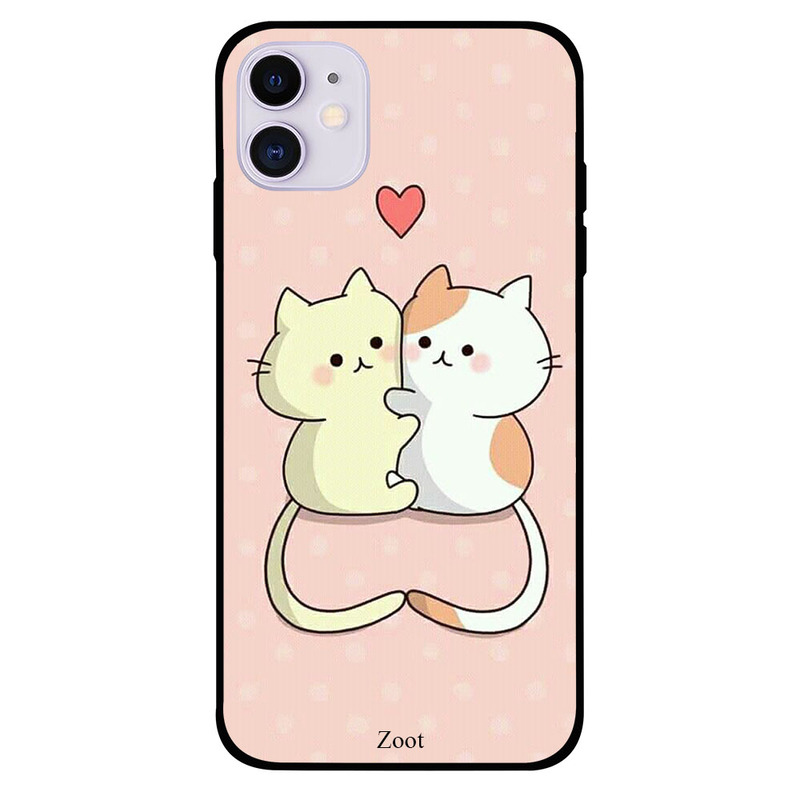 

Zoot Apple iPhone 11 Mobile Phone Back Cover, Cat Couple