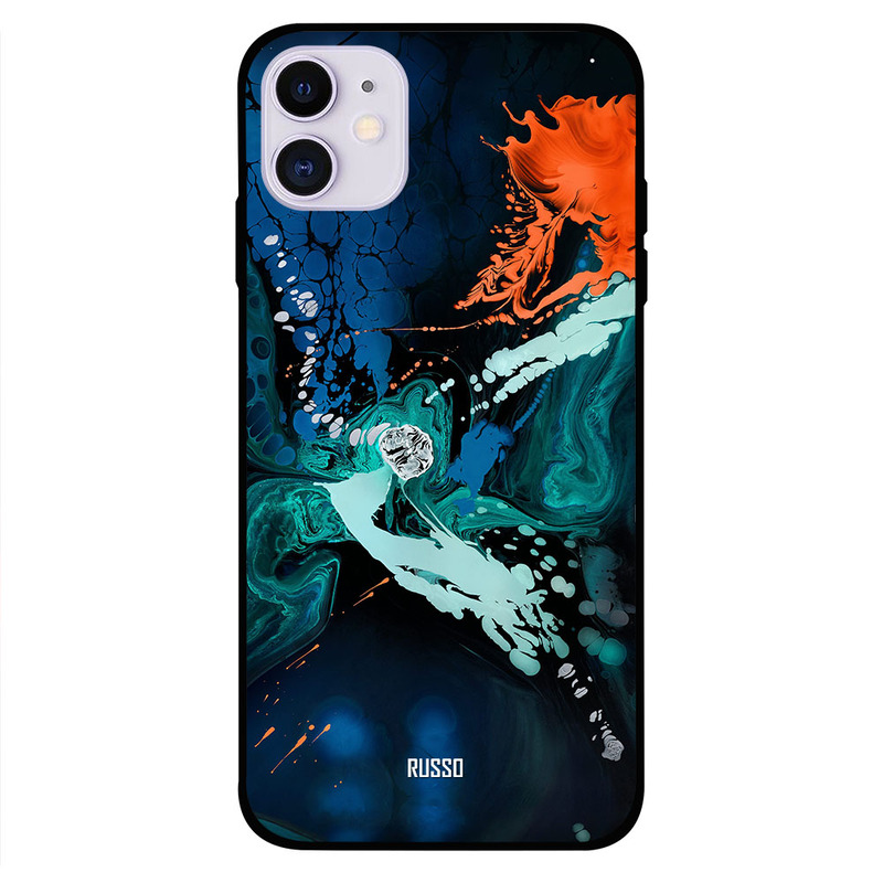 

Russo Apple iPhone 11 Mobile Phone Back Cover, Color Spill