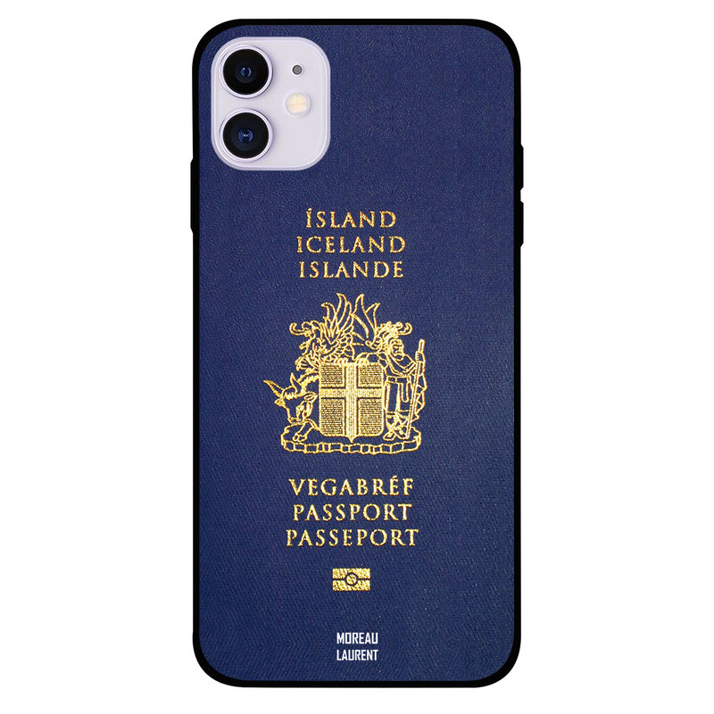 

Moreau Laurent Apple iPhone 11 Mobile Phone Back Cover, Iceland Passport