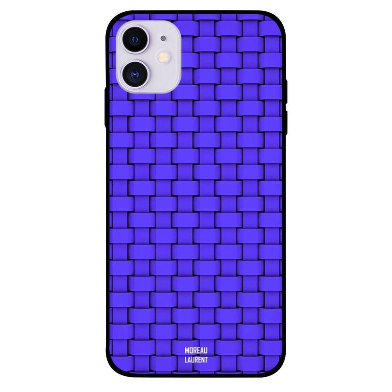 

Moreau Laurent Apple iPhone 11 Mobile Phone Back Cover, Dark Blue Strips Pattern