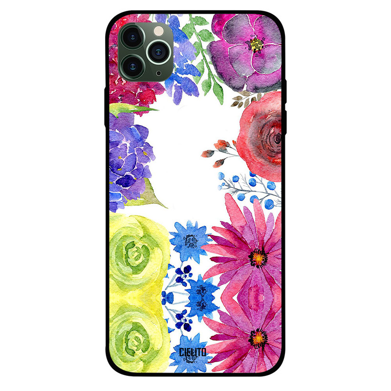 

Cielito Apple iPhone 11 Pro Max Mobile Phone Back Cover, Water Color Flowers