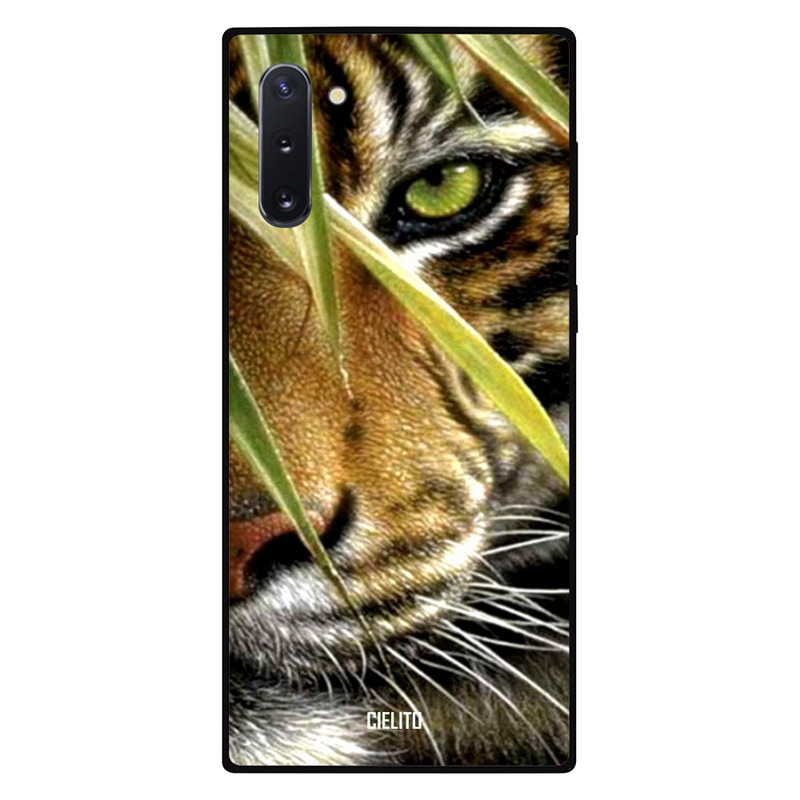 

Cielito Samsung Note 10 Mobile Phone Back Cover, Tiger Behind The Bushes