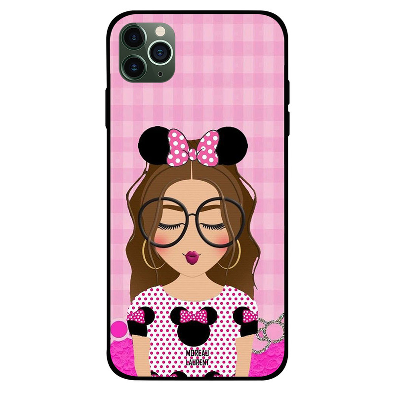 

Moreau Laurent Apple iPhone 11 Pro Max Mobile Phone Back Cover, Cute Girl Pink Hairclip