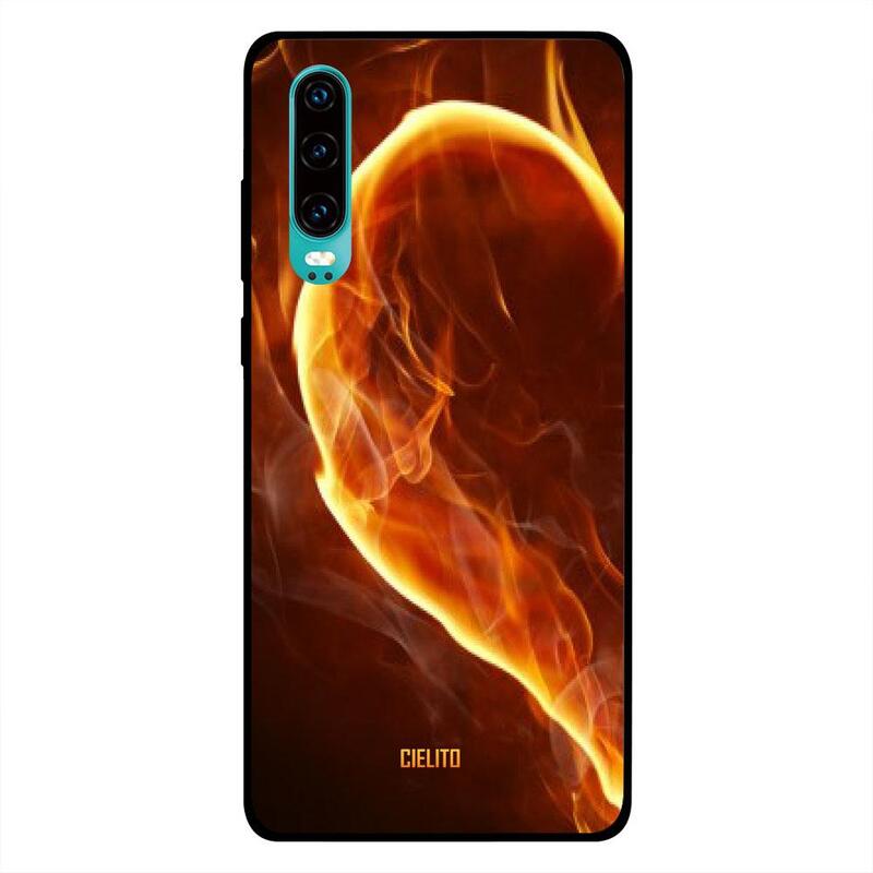

Cielito Huawei P30 Mobile Phone Back Cover, Half Heart Left