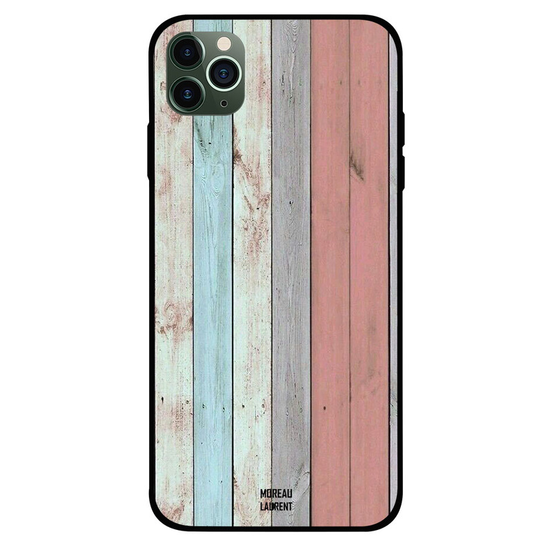 

Moreau Laurent Apple iPhone 11 Pro Mobile Phone Back Cover, Light Multi Colors Wooden Pattern