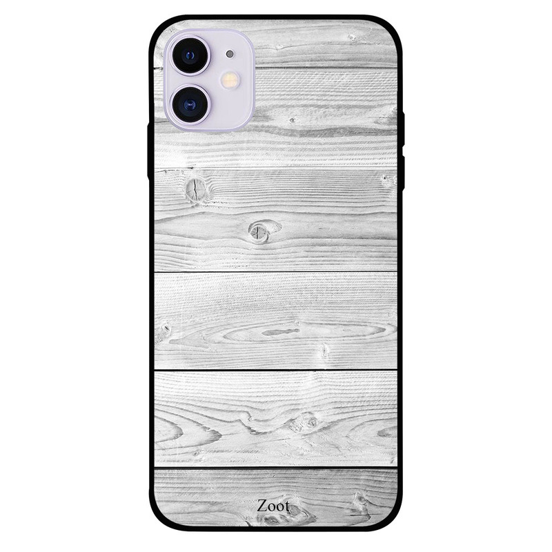 

Zoot Apple iPhone 11 Mobile Phone Back Cover, Wooden White Grey