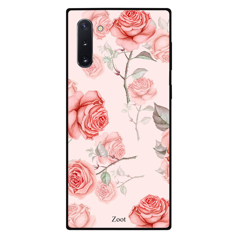 

Zoot Samsung Note 10 Mobile Phone Back Cover, Peach Roses Thorns
