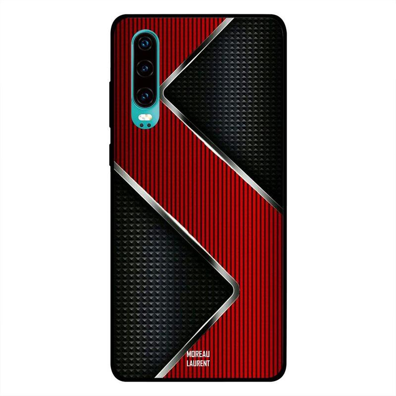 

Moreau Laurent Huawei P30 Mobile Phone Back Cover, Red & Black Steals Pattern