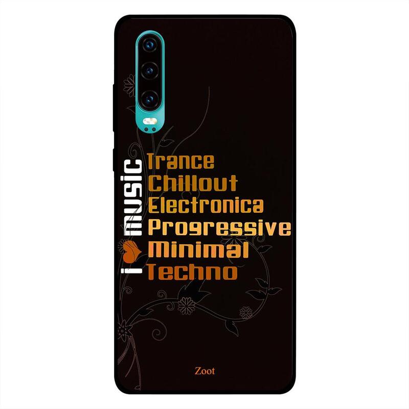 

Zoot Huawei P30 Mobile Phone Back Cover, I Love Music