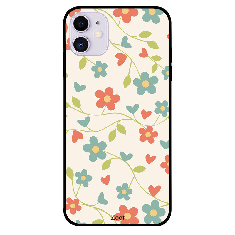 

Zoot Apple iPhone 11 Mobile Phone Back Cover, Floral Blue Orange