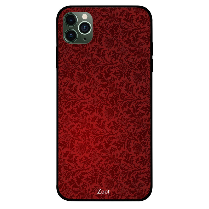 

Zoot Apple iPhone 11 Pro Max Mobile Phone Back Cover, Dark Red Floral