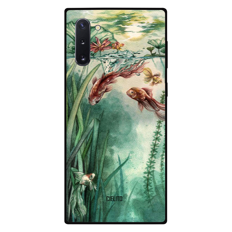 

Cielito Samsung Note 10 Mobile Phone Back Cover, Gold Fish Art