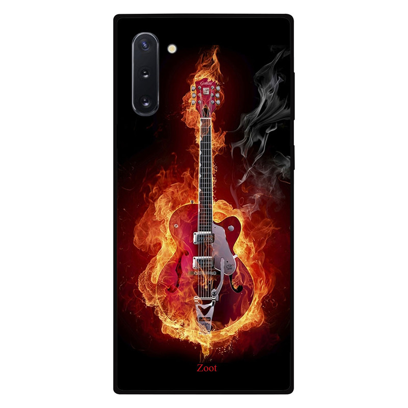 

Zoot Samsung Note 10 Mobile Phone Back Cover, Fire Guitar