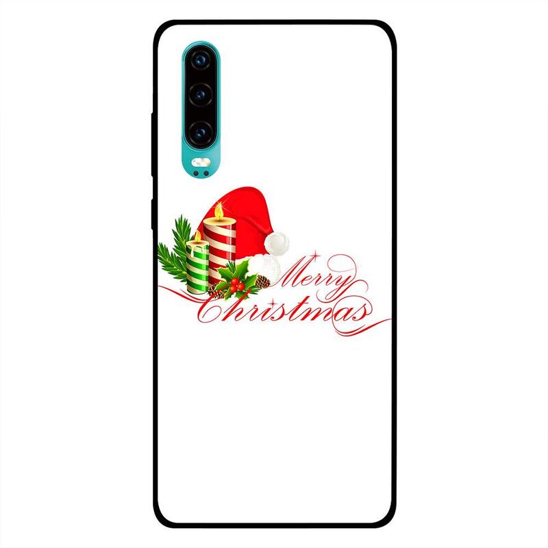 

Moreau Laurent Huawei P30 Mobile Phone Back Cover, Merry Christmass Candles