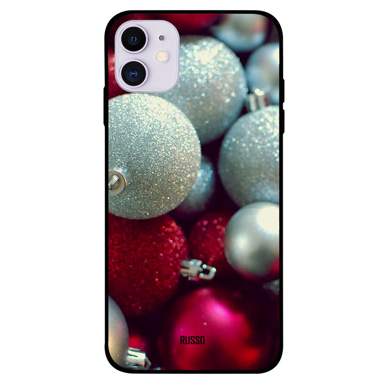 

Russo Apple iPhone 11 Mobile Phone Back Cover, Christmas Balls