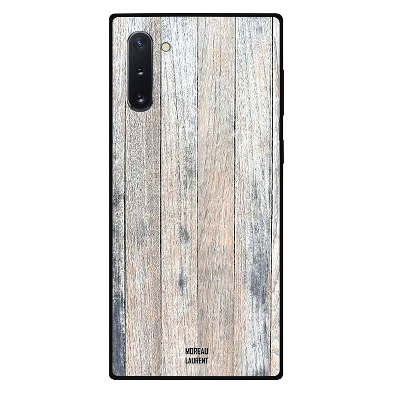 Moreau Laurent Samsung Note 10 Mobile Phone Back Cover, Off White Vintage Wooden Pattern