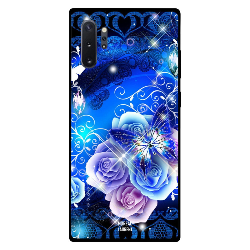 

Moreau Laurent Samsung Note Plus Mobile Phone Back Cover, Floral Blue Butterfly