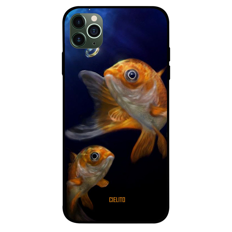 

Cielito Apple iPhone 11 Pro Max Mobile Phone Back Cover, Gold Fish