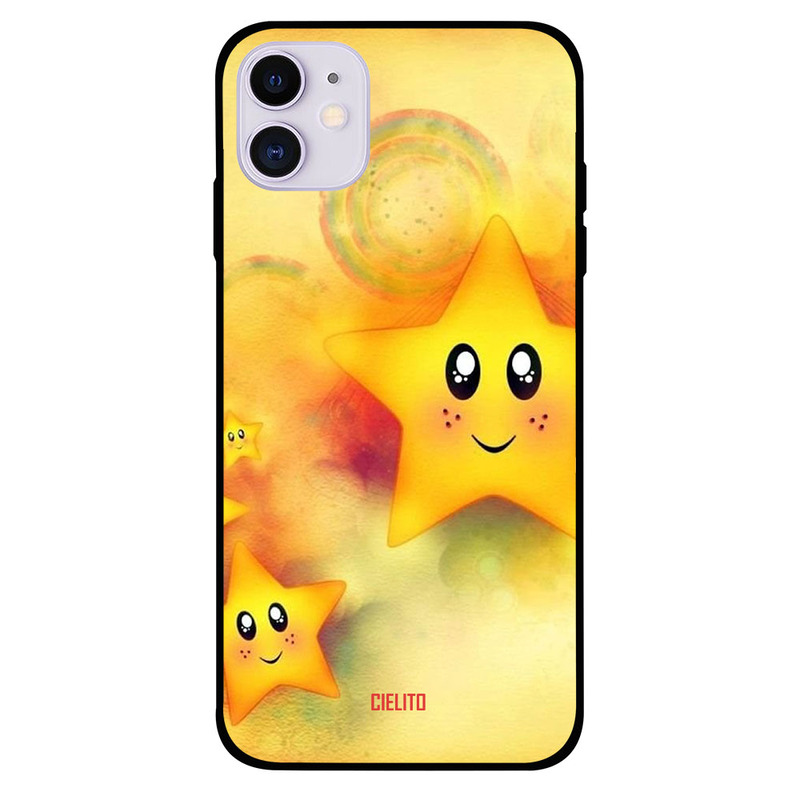 

Cielito Apple iPhone 11 Mobile Phone Back Cover, Smiley Star