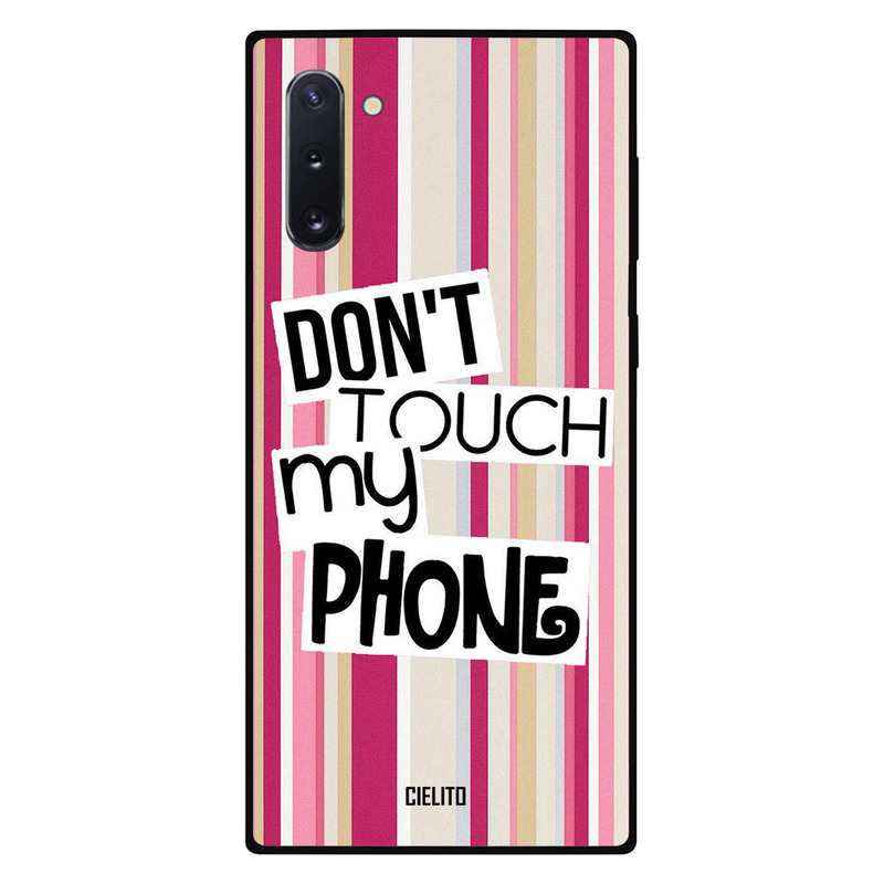 

Cielito Samsung Note 10 Mobile Phone Back Cover, Dont Touch My Phone Stripes
